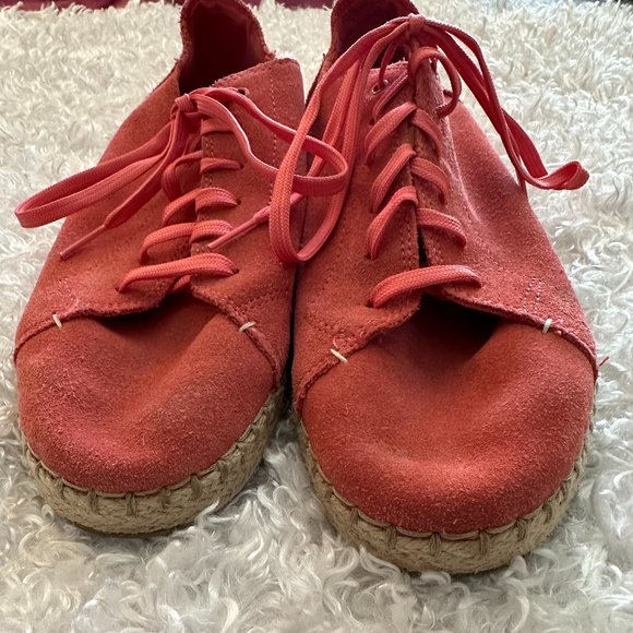 TOMS Suede Hibiscus Espadrille/Sneaker Size 8.5 - Picture 6 of 9